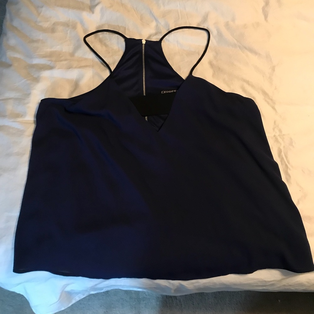 express blue tank top